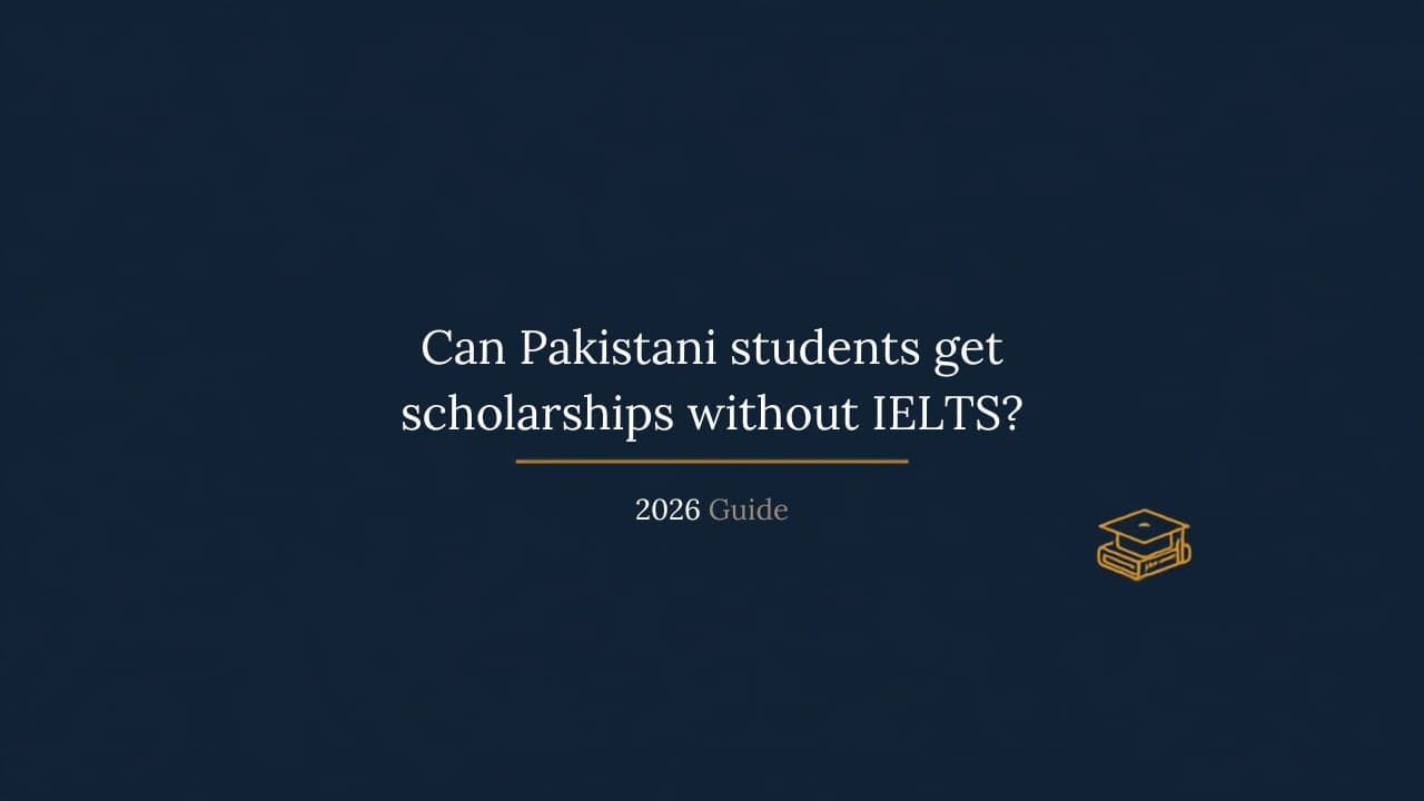 Can Pakistani students get scholarships without IELTS?