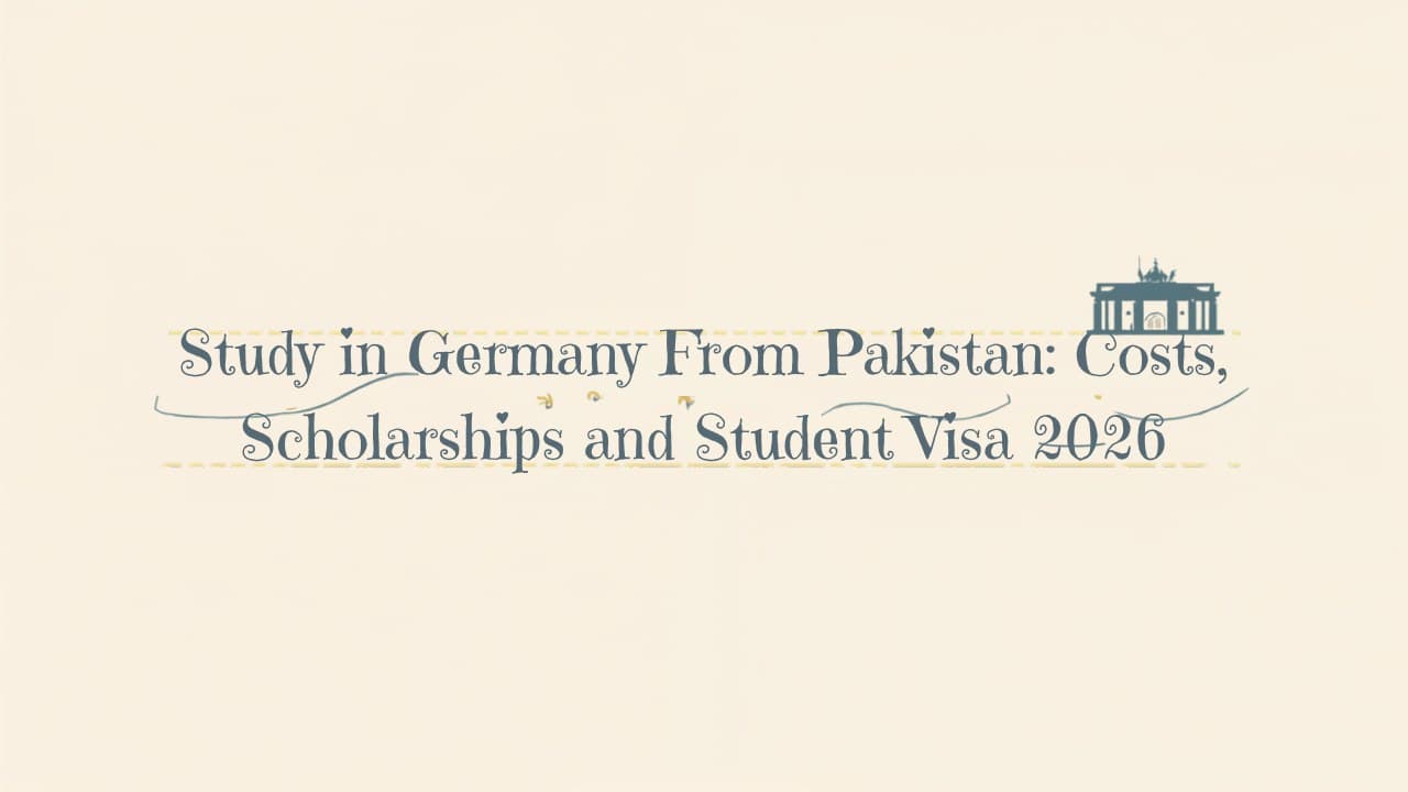 Study in Germany From Pakistan: Costs, Scholarships and Student Visa 2026