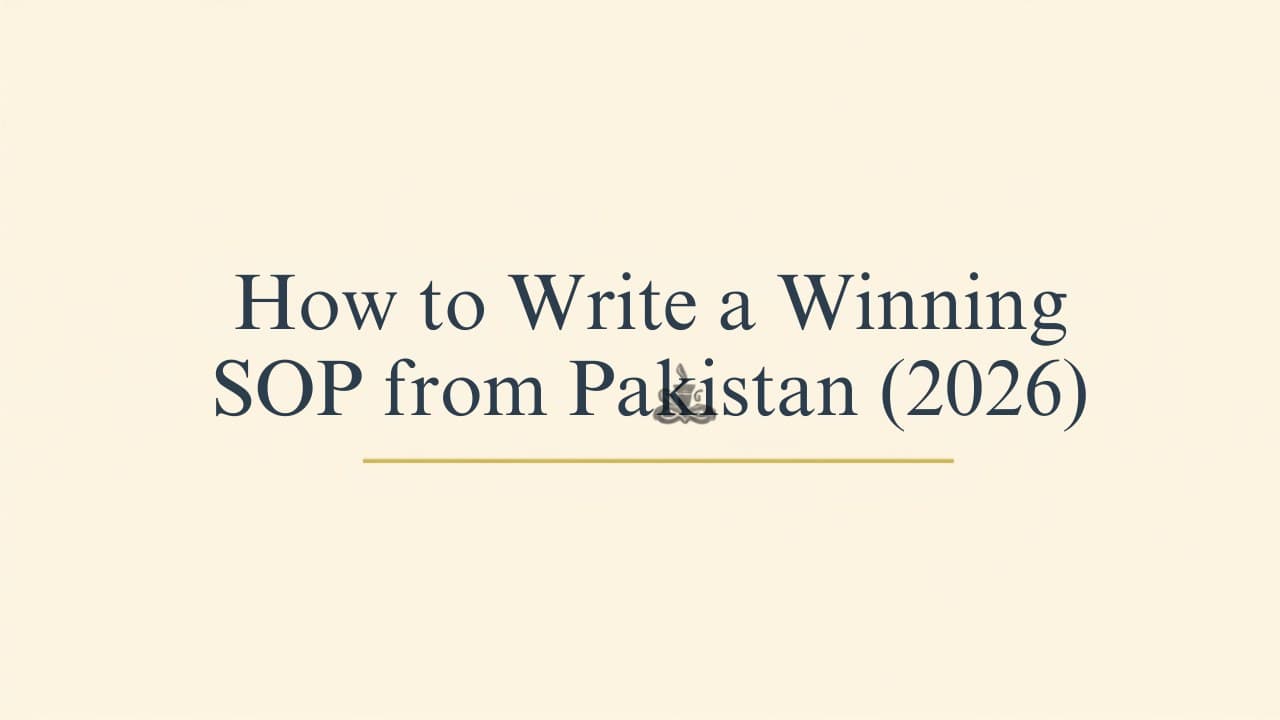 How to write a winning SOP for a student visa from Pakistan in 2026
