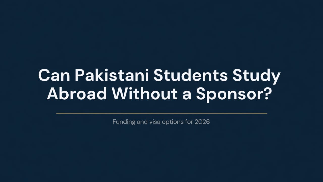 Can Pakistani Students Study Abroad Without a Sponsor?