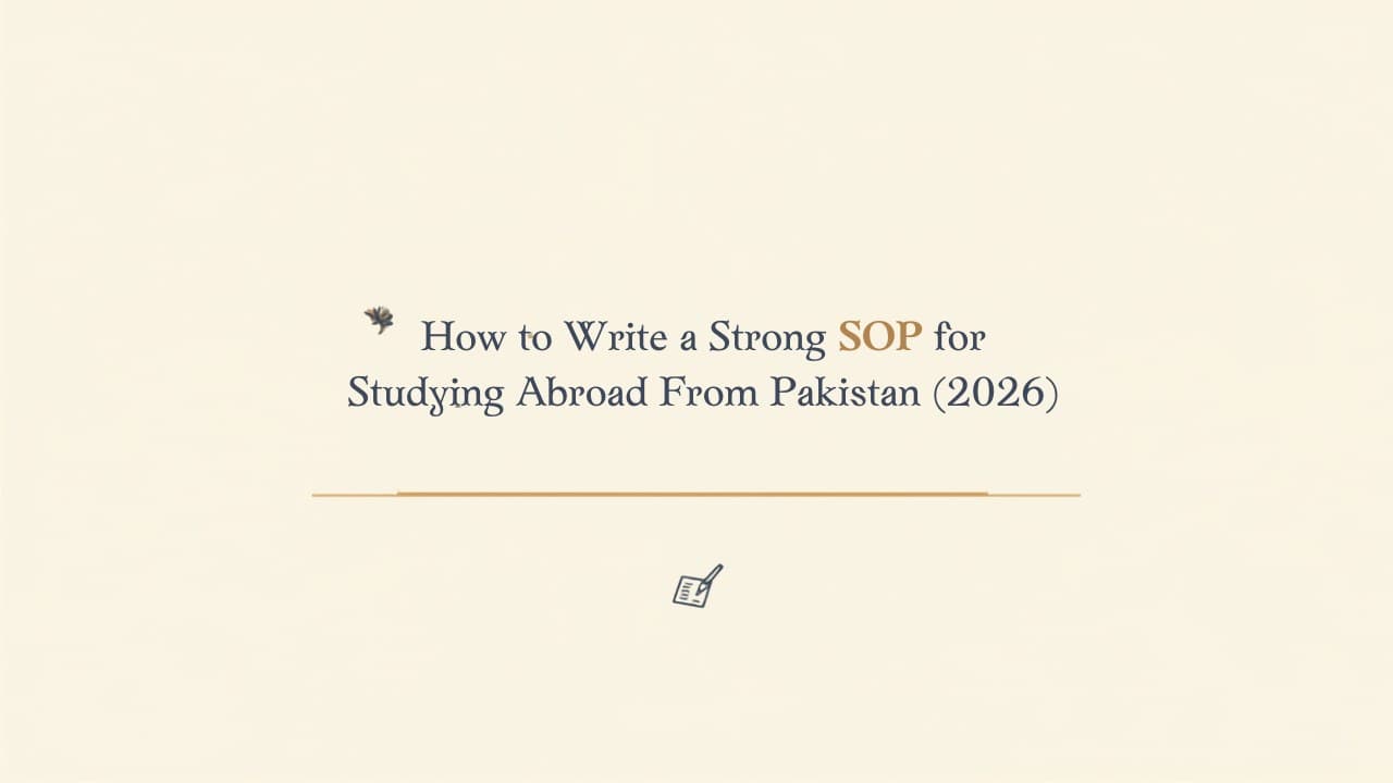 How to write a strong SOP for studying abroad from Pakistan in 2026