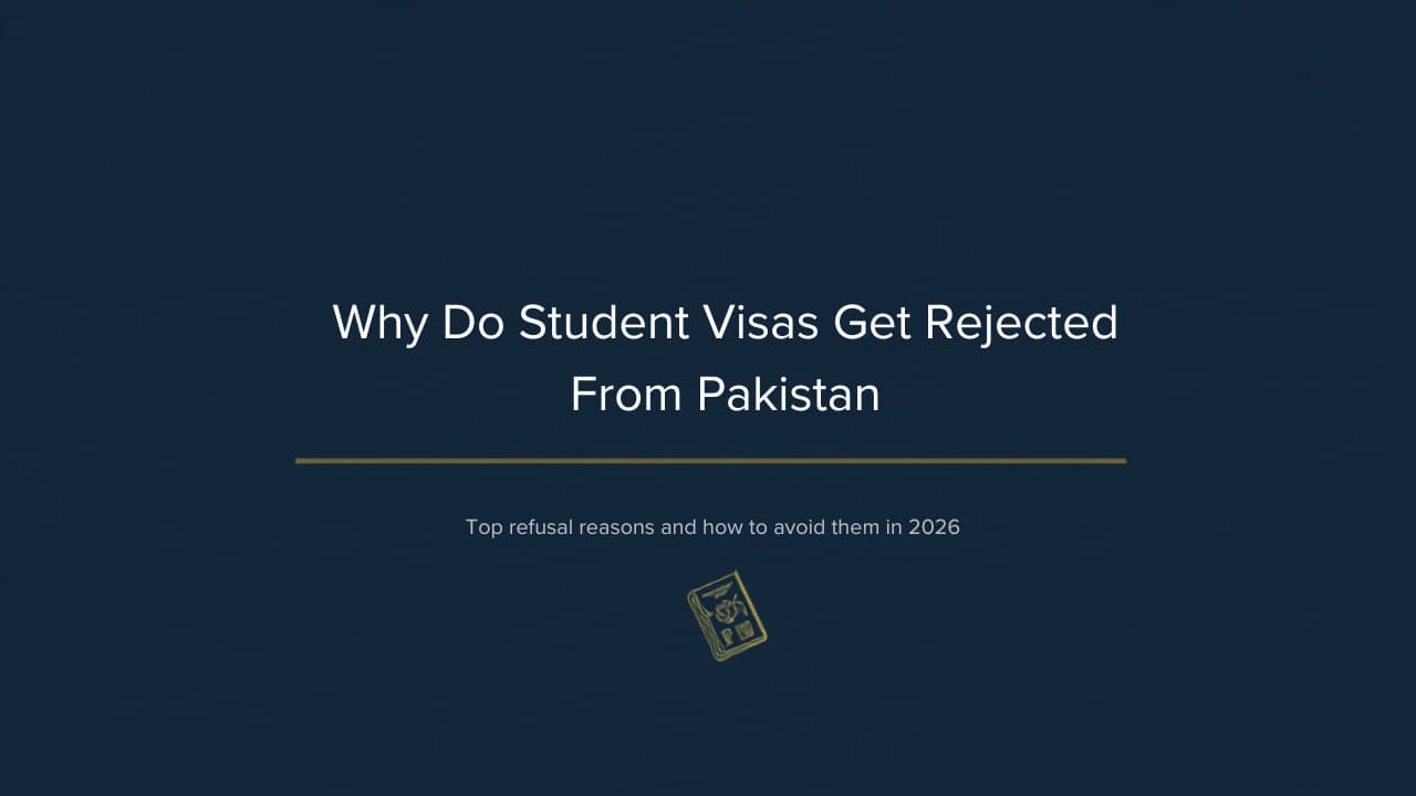 Why do student visas get rejected from Pakistan?