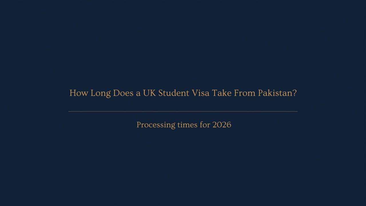 How long does a UK student visa take from Pakistan?