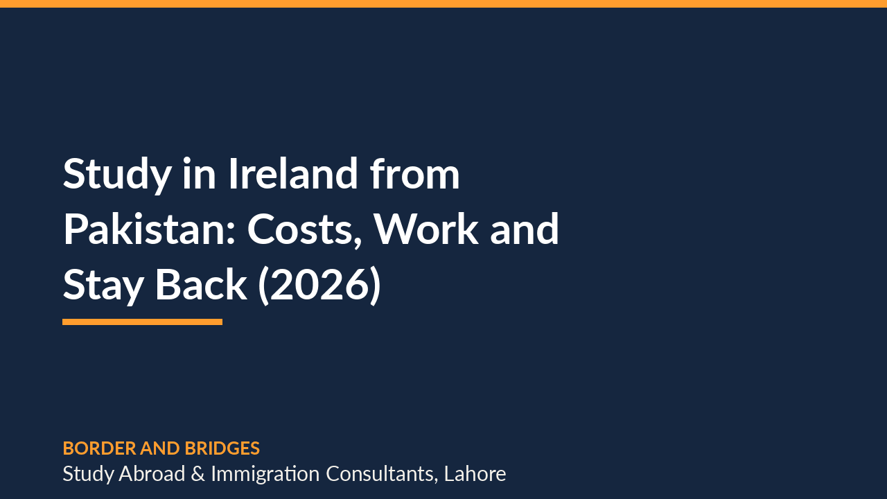 Study in Ireland from Pakistan: Costs, Work and Stay Back (2026)