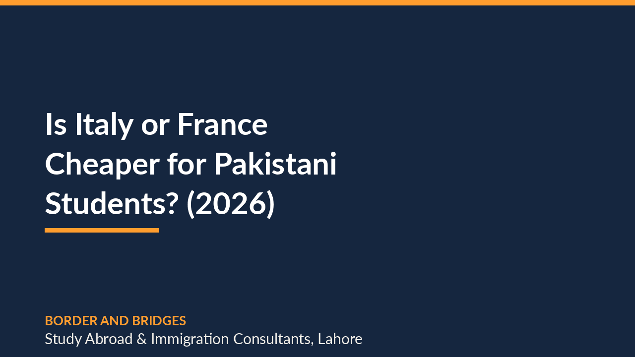 Is Italy or France Cheaper for Pakistani Students? (2026)