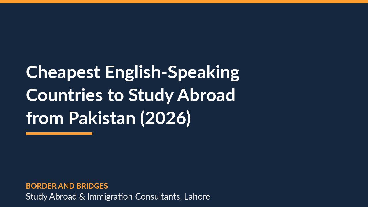 Cheapest English-Speaking Countries to Study Abroad from Pakistan (2026)