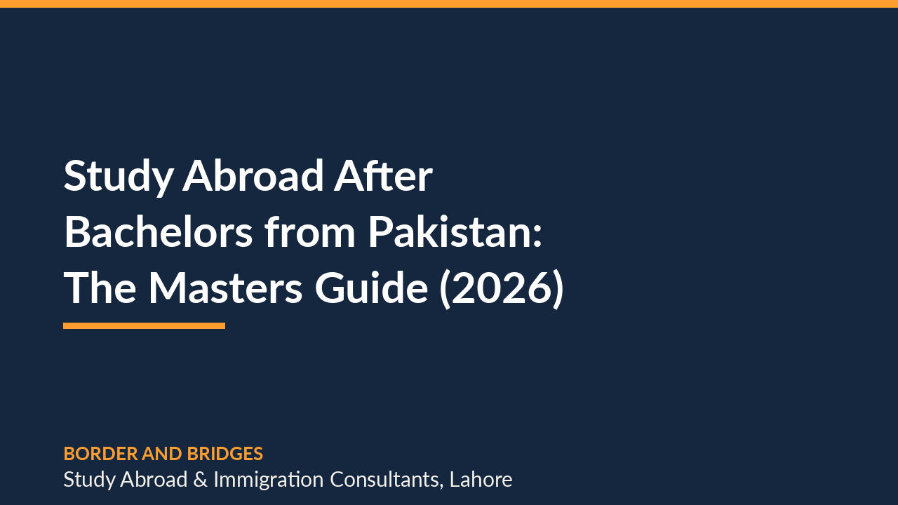 Study Abroad After Bachelors from Pakistan: The Masters Guide (2026)