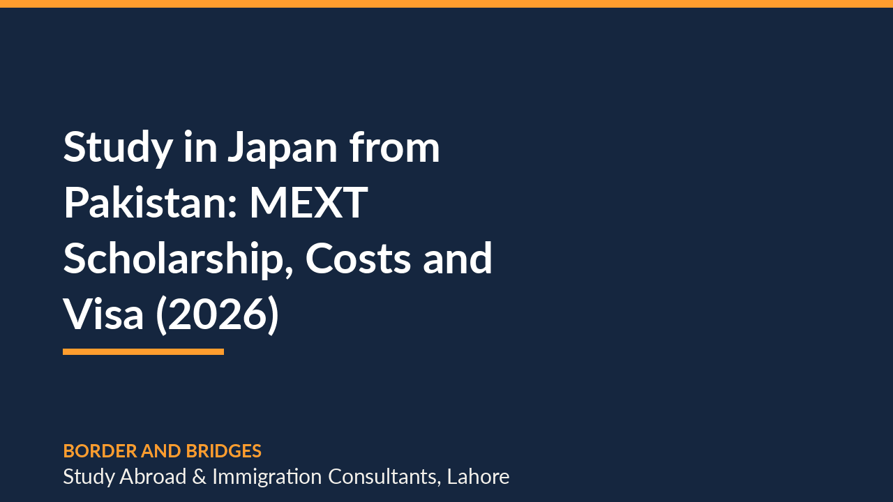Study in Japan from Pakistan: MEXT Scholarship, Costs and Visa (2026)