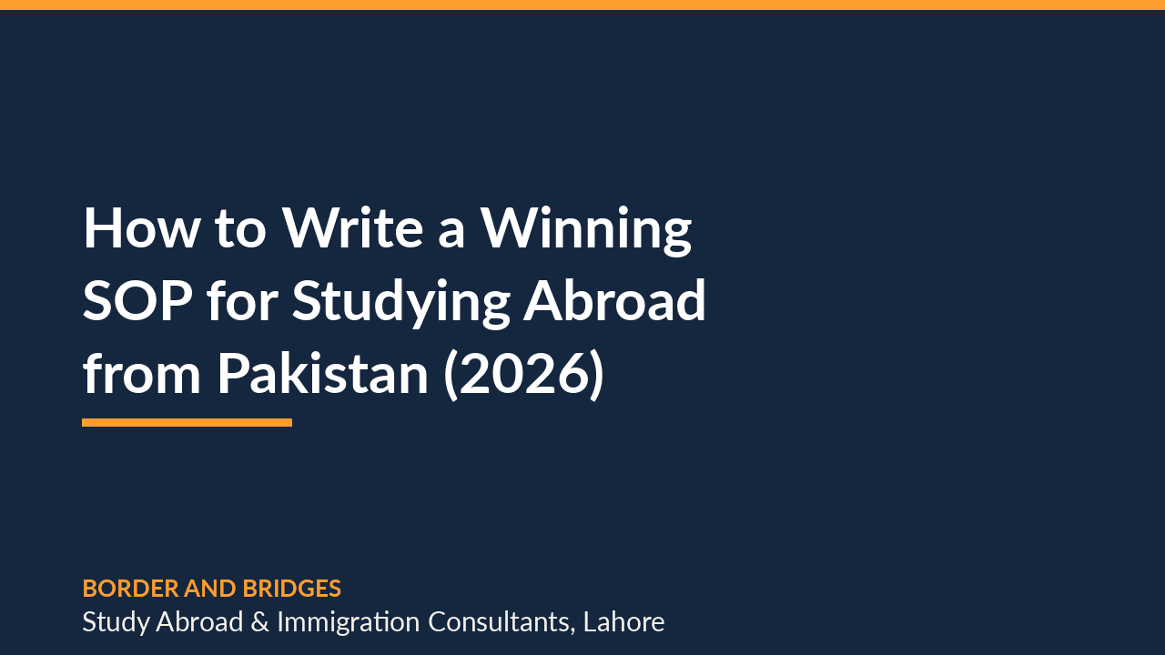 How to Write a Winning SOP for Studying Abroad from Pakistan (2026)