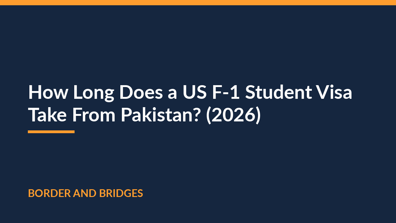 How long does a US F-1 student visa take from Pakistan in 2026?