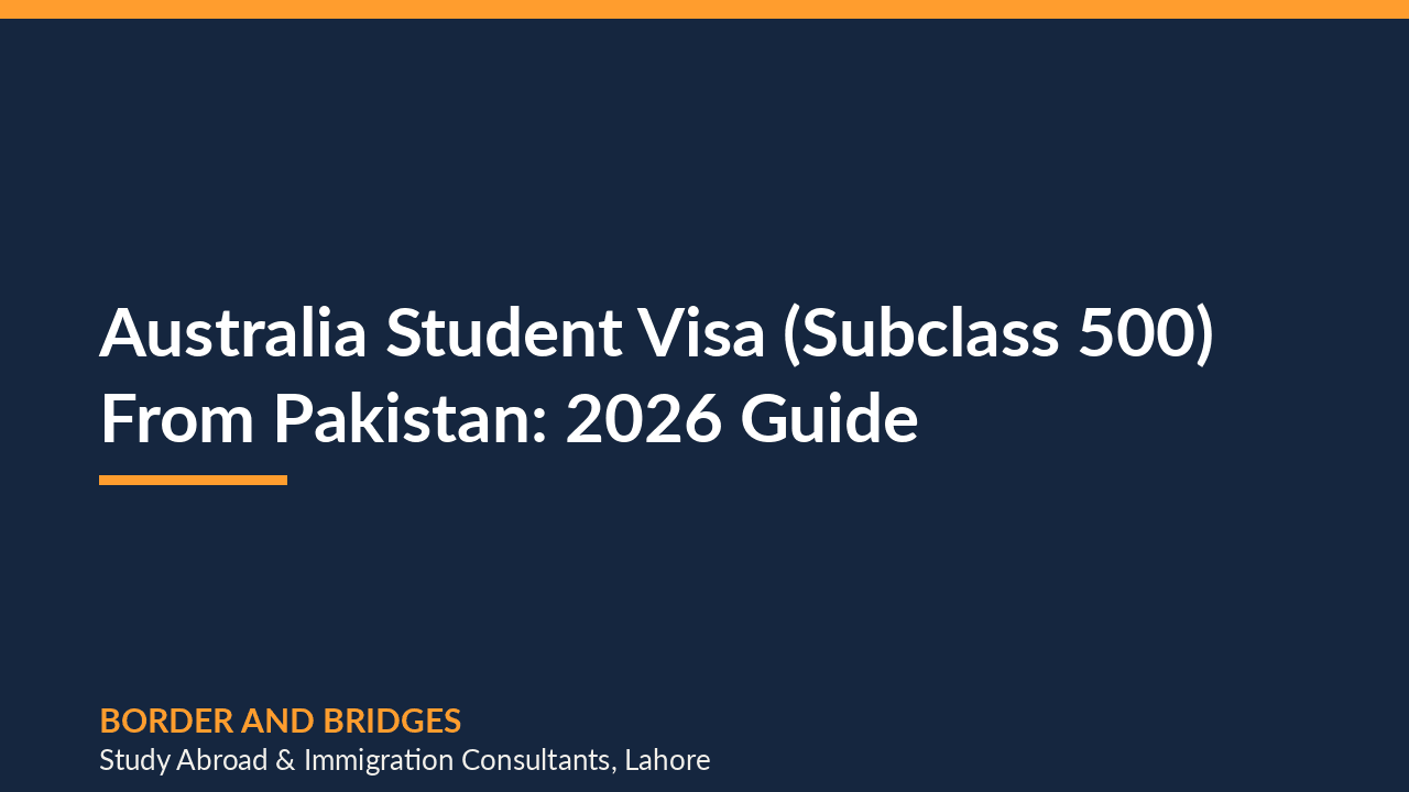 How to Get an Australia Student Visa (Subclass 500) From Pakistan Step-by-Step Guide 2026