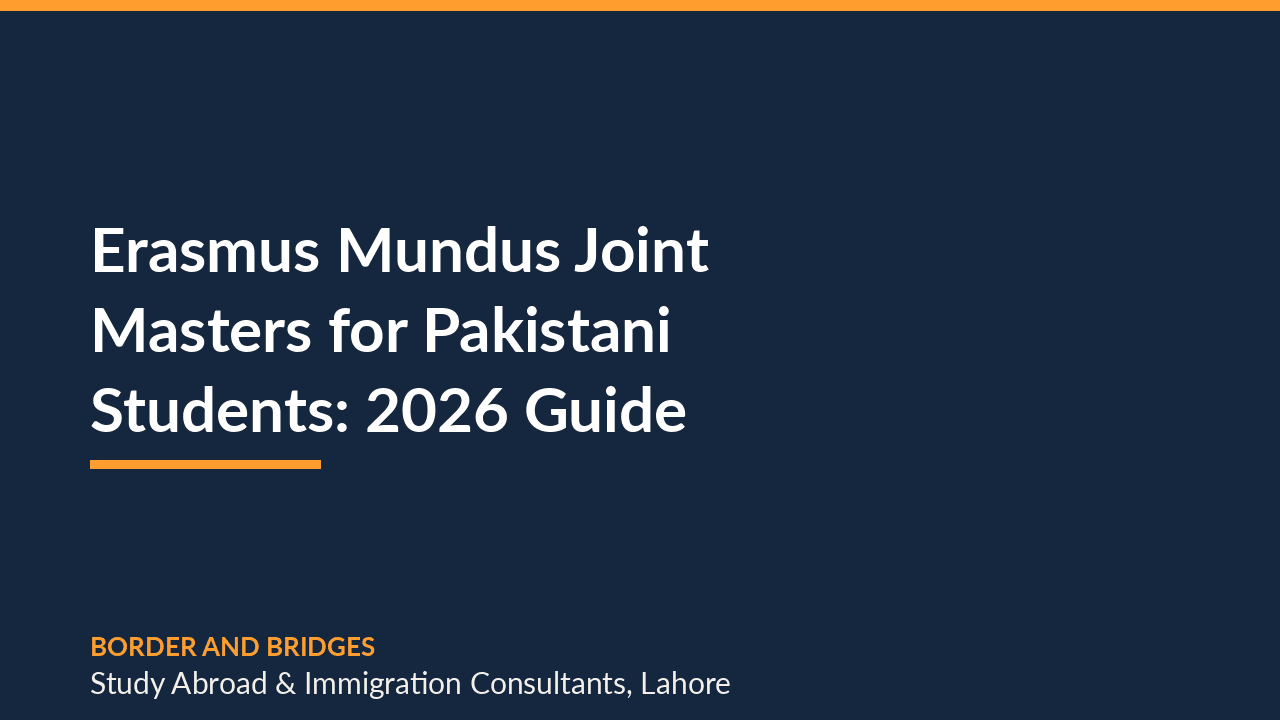 Erasmus Mundus Joint Masters for Pakistani Students: 2026 Guide