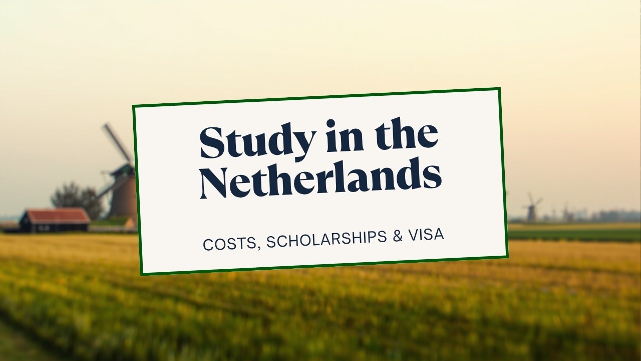 Study in the Netherlands from Pakistan guide cover with costs, scholarships and student visa 2026