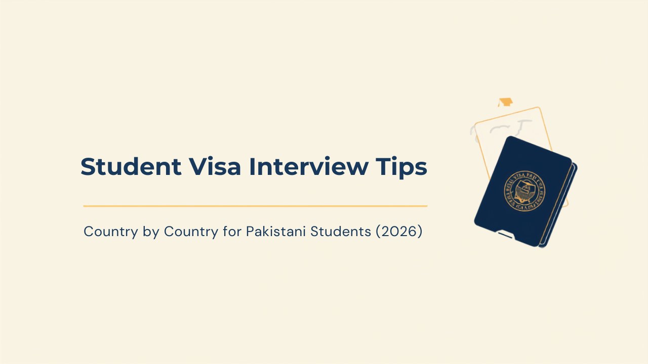 Student visa interview tips for Pakistani students, country by country, 2026