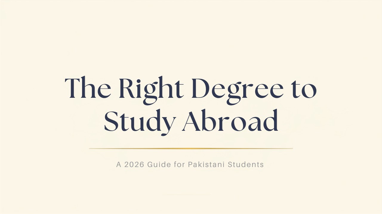 How to choose the right degree to study abroad for Pakistani students in 2026