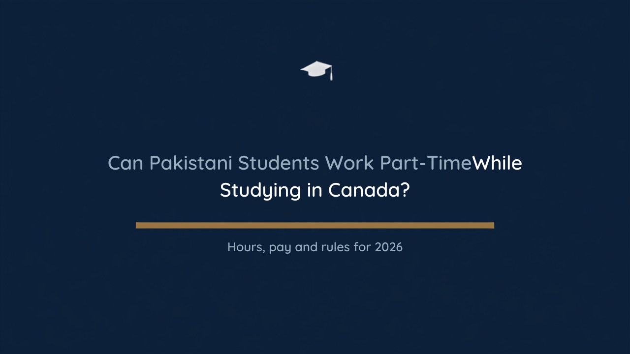 Can Pakistani students work part-time while studying in Canada?