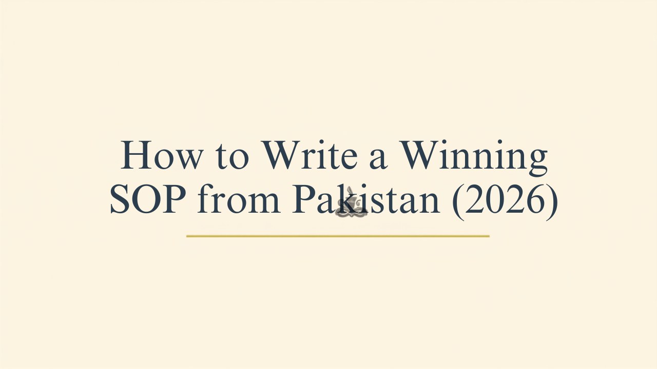 How to write a winning SOP for studying abroad from Pakistan in 2026