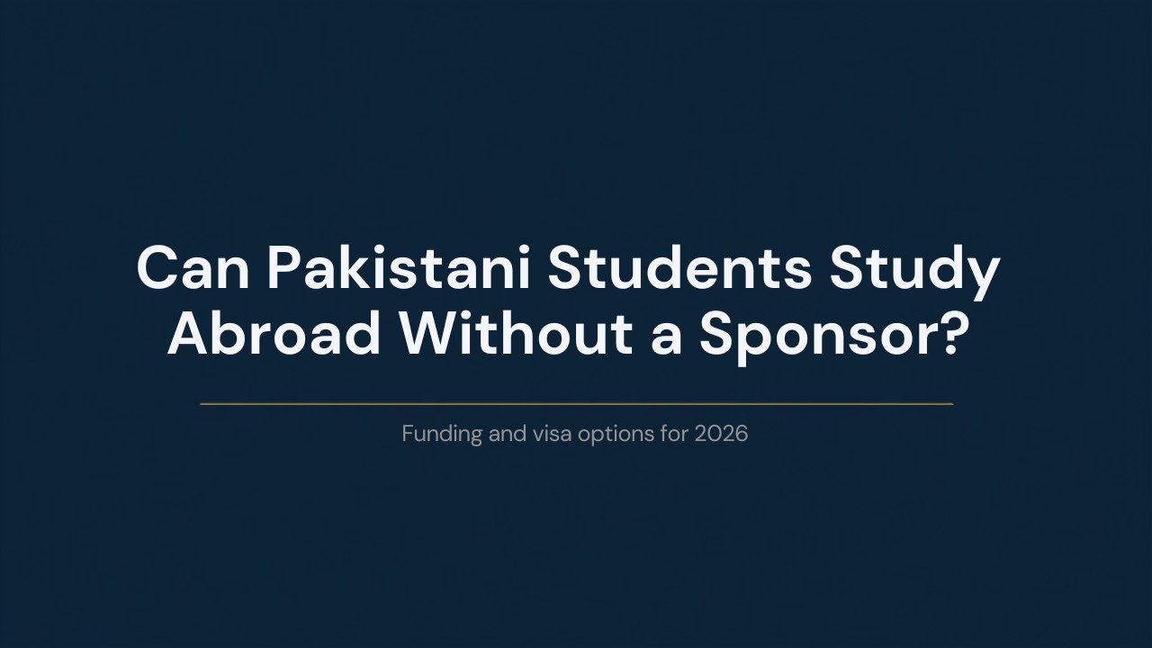 Can Pakistani Students Study Abroad Without a Sponsor?