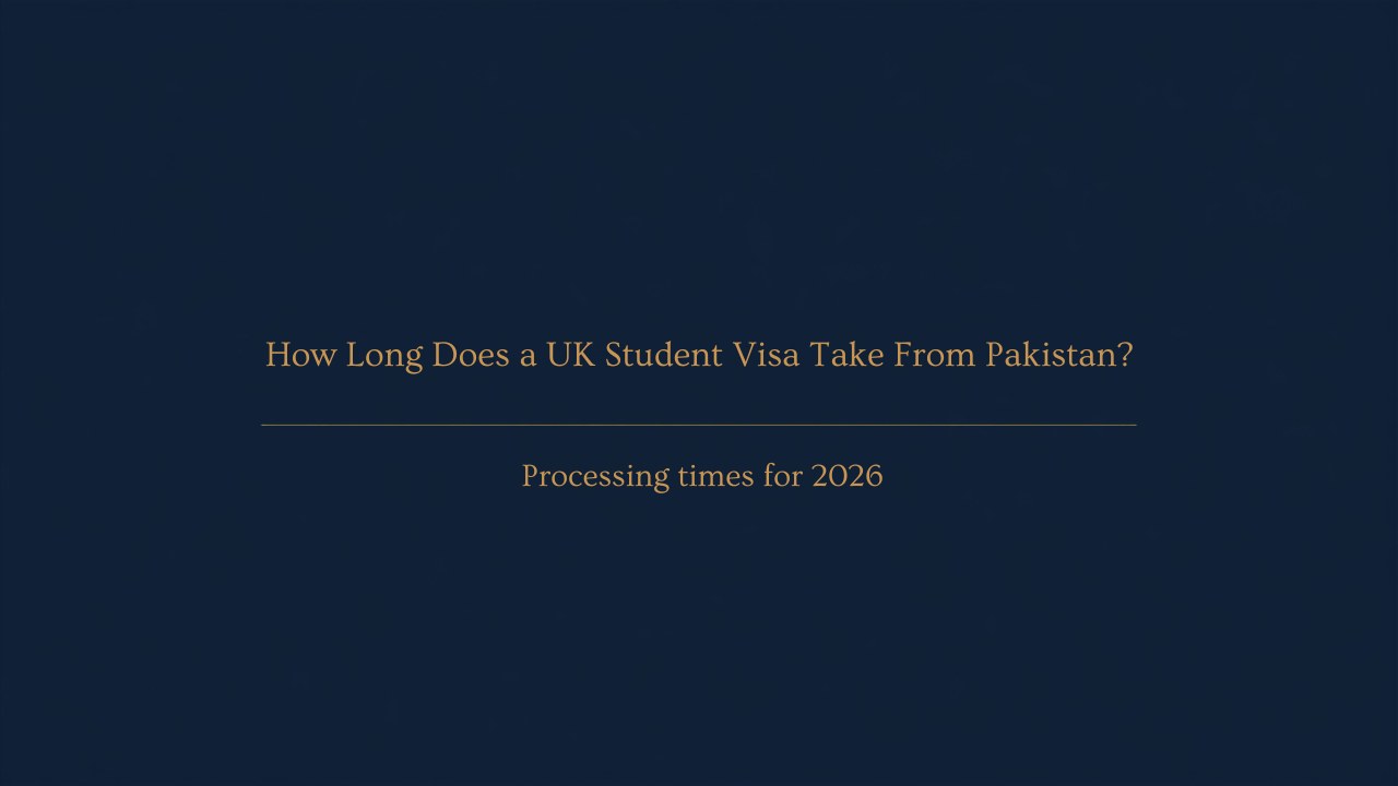 How long does a UK student visa take from Pakistan?