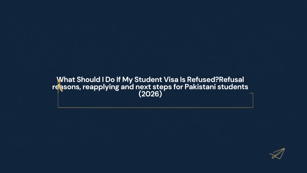 What should I do if my student visa is refused from Pakistan?