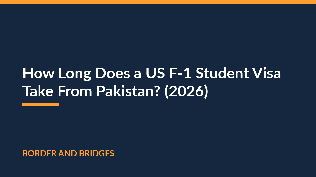How long does a US F-1 student visa take from Pakistan in 2026?