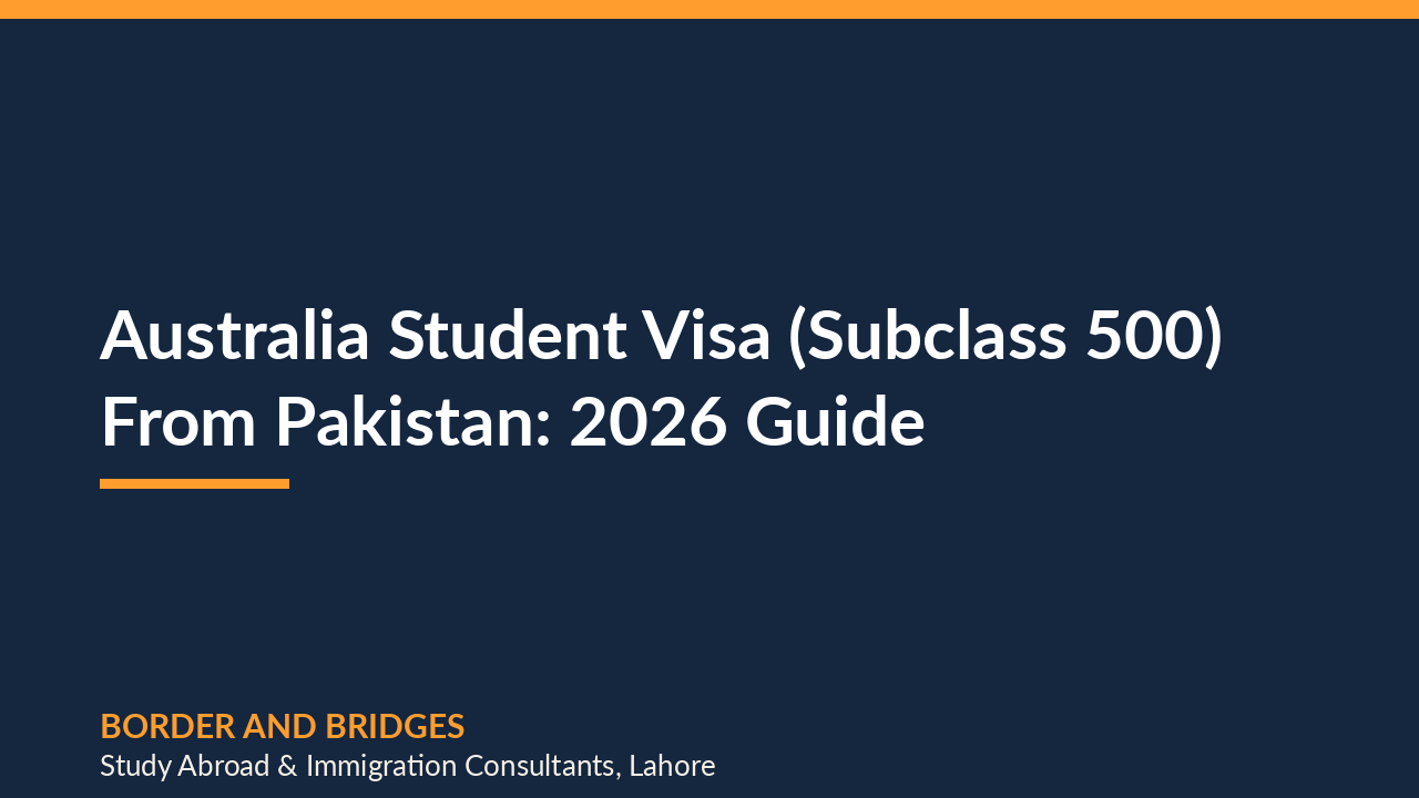 How to Get an Australia Student Visa (Subclass 500) From Pakistan Step-by-Step Guide 2026