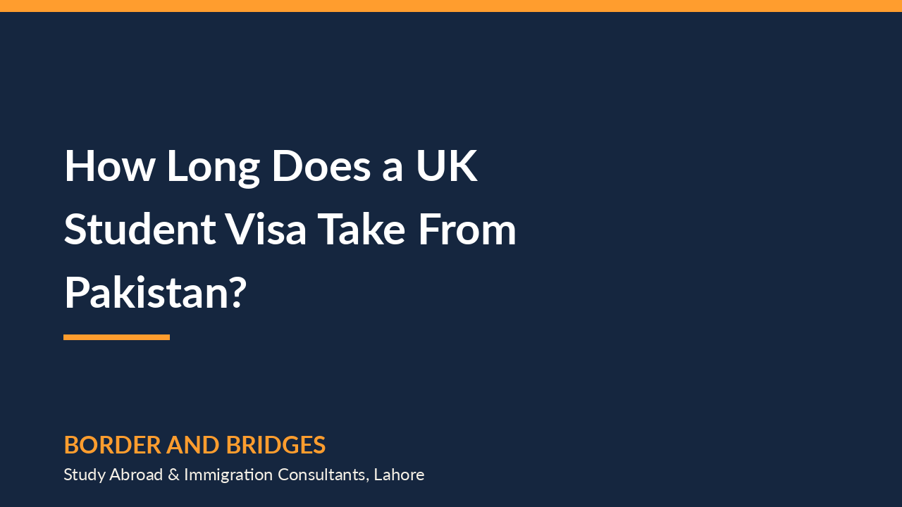 How long does a UK student visa take from Pakistan?