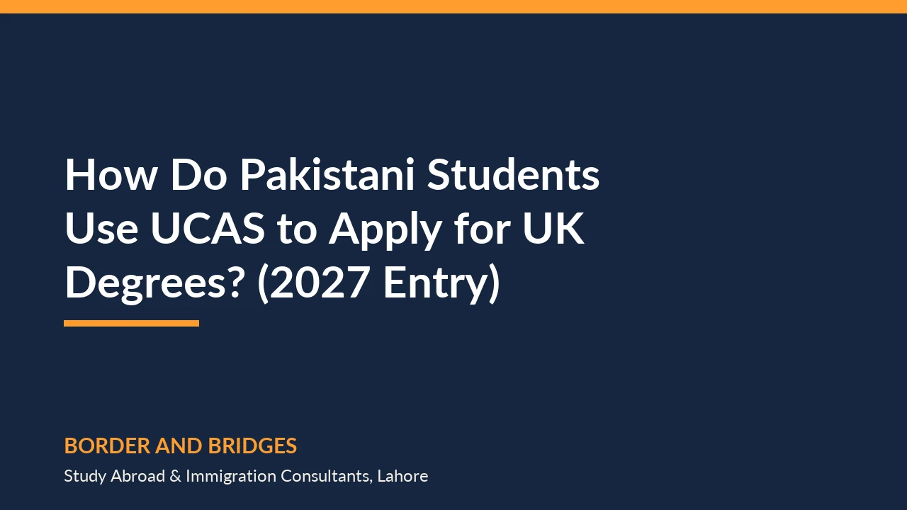 UCAS undergraduate application process explained for Pakistani students applying to UK universities for 2027 entry