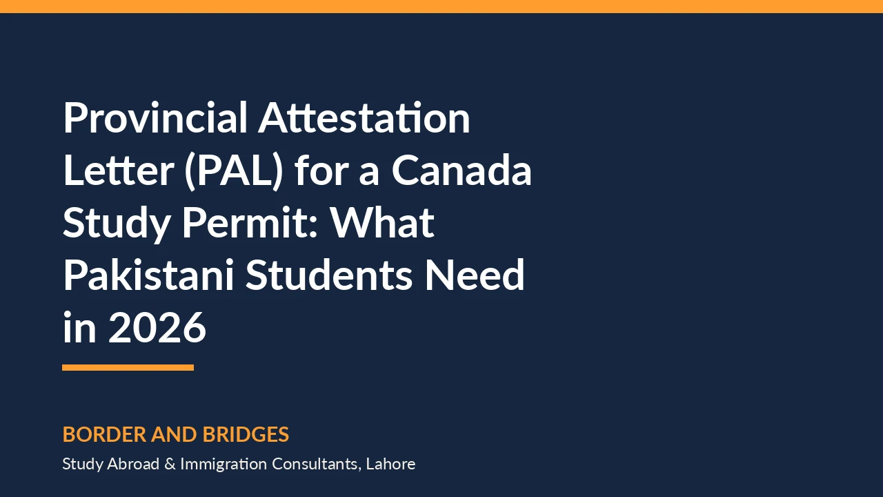 Provincial attestation letter requirements for Pakistani students applying for a Canada study permit in 2026